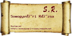 Somogyvári Rózsa névjegykártya