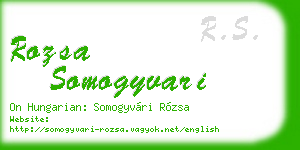 rozsa somogyvari business card